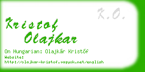 kristof olajkar business card