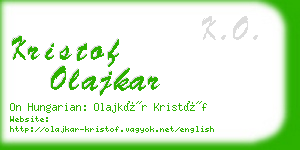 kristof olajkar business card